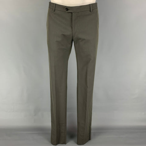 TONELLO Size 42 Slate Cotton Blend Notch Lapel Suit