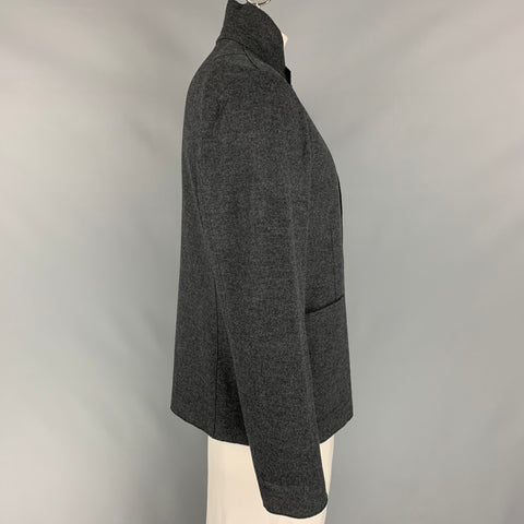 RAG & BONE Size L Charcoal Wool Buttoned Prospect Cardigan Jacket