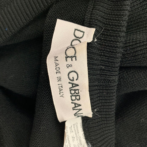 DOLCE &amp; GABBANA Cárdigan de manga corta de algodón negro talla 4