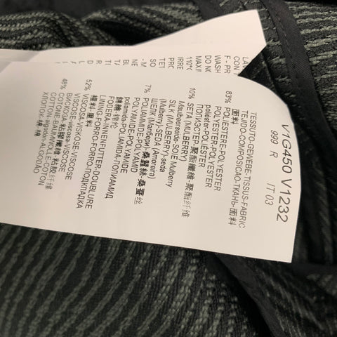 EMPORIO ARMANI Size 40 Black Grey Jacquard Polyester Blend Sport Coat