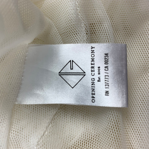 OPENING CEREMONY Size S White Textured Viscose Blend Blouse