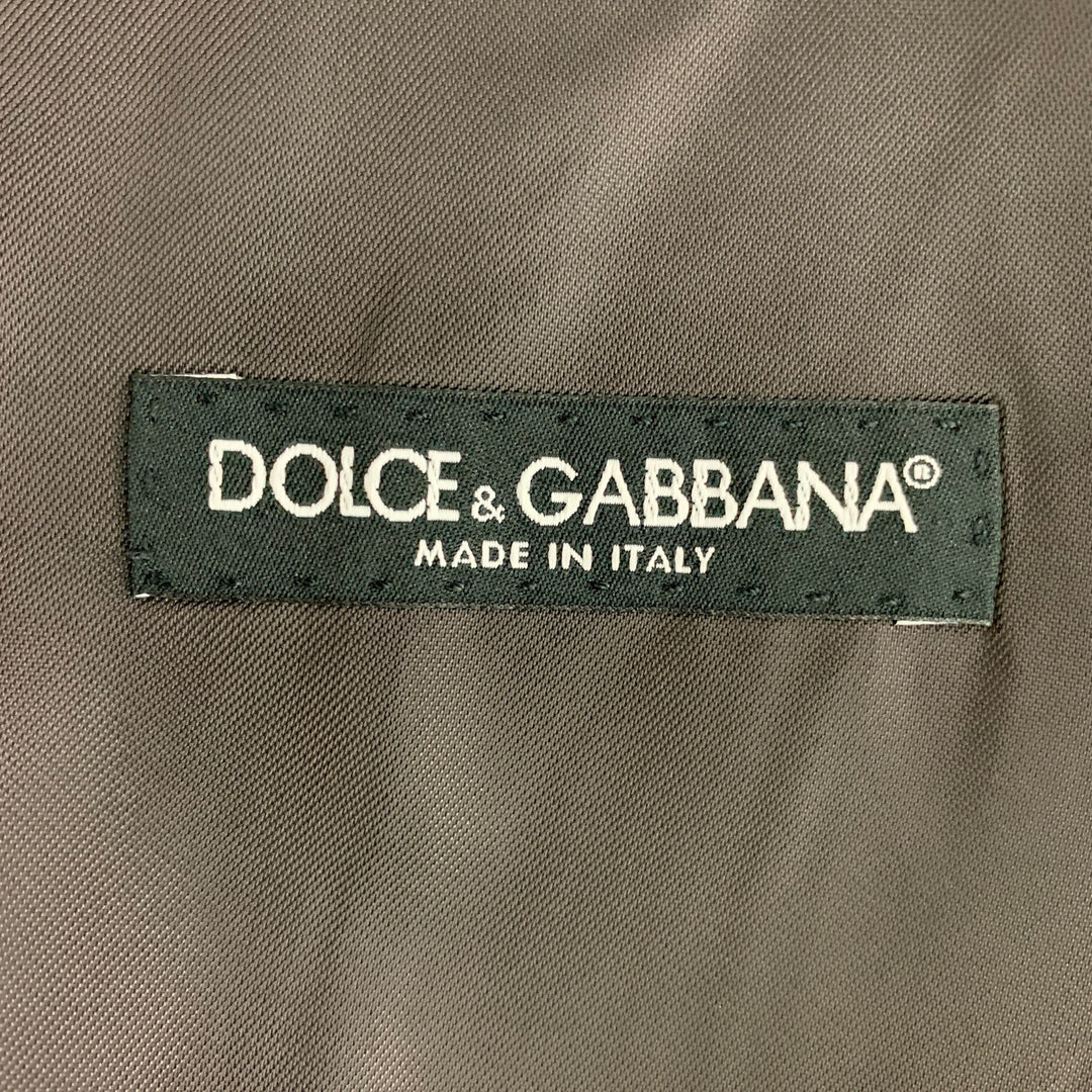 DOLCE & GABBANA Size 46 Solid Wool Buttoned Mauve Vest