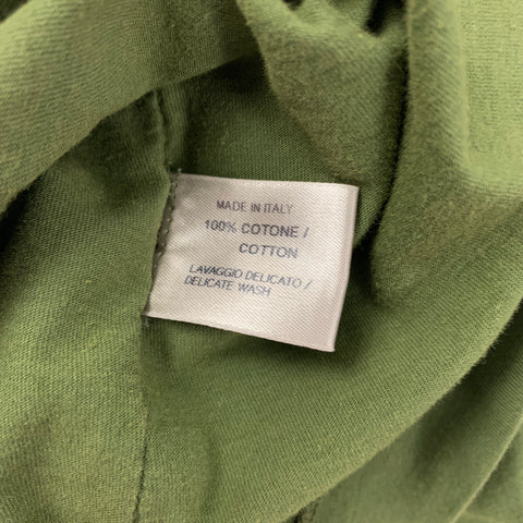 BOTTEGA VENETA Size L Olive Cotton Long Sleeve T-shirt