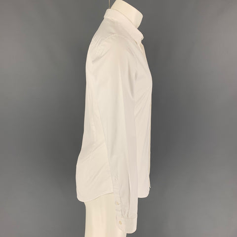 CARVEN Size M White Cotton Button Up Long Sleeve Shirt