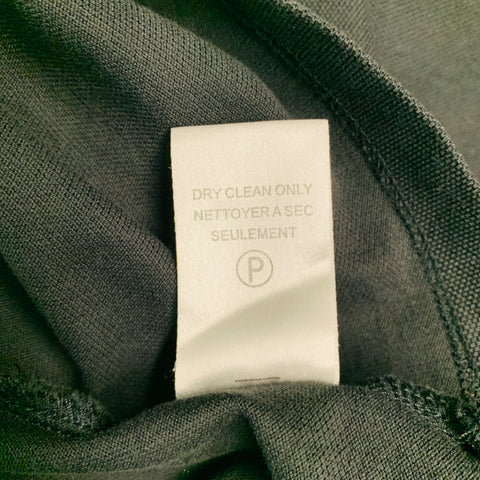 THEORY Size M Grey White Cotton Polo