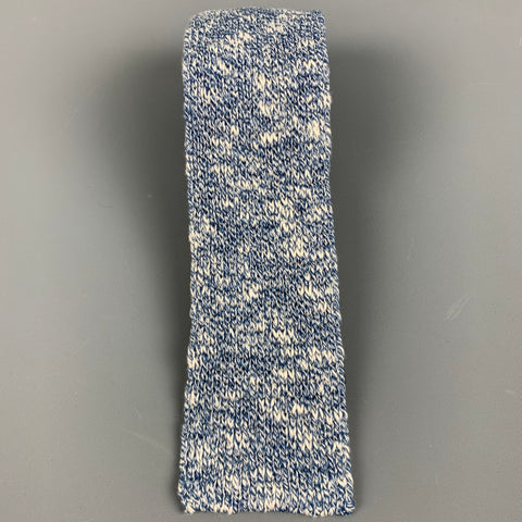 RODA Blue White Knitted Cotton Tie