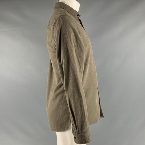 ALLSAINTS Size S Green Cotton Flannel Long Sleeve Shirt