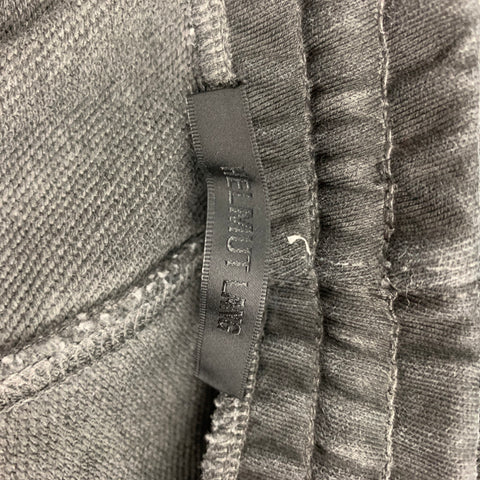 HELMUT LANG Size XS Charcoal Cotton Drawstring Sweatpants