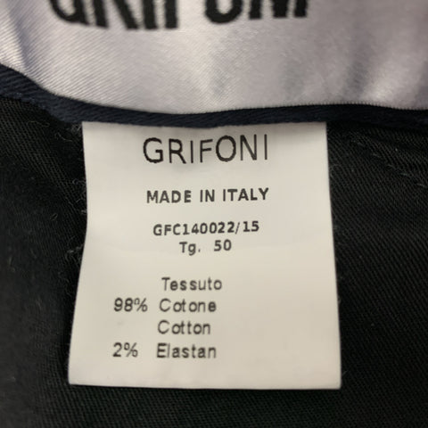 MAURO GRIFONI Size 34 Navy Cotton Cargo Casual Pants