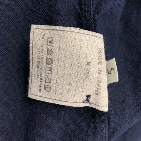 45rpm Size XL Indigo Cotton Button Down Long Sleeve Shirt