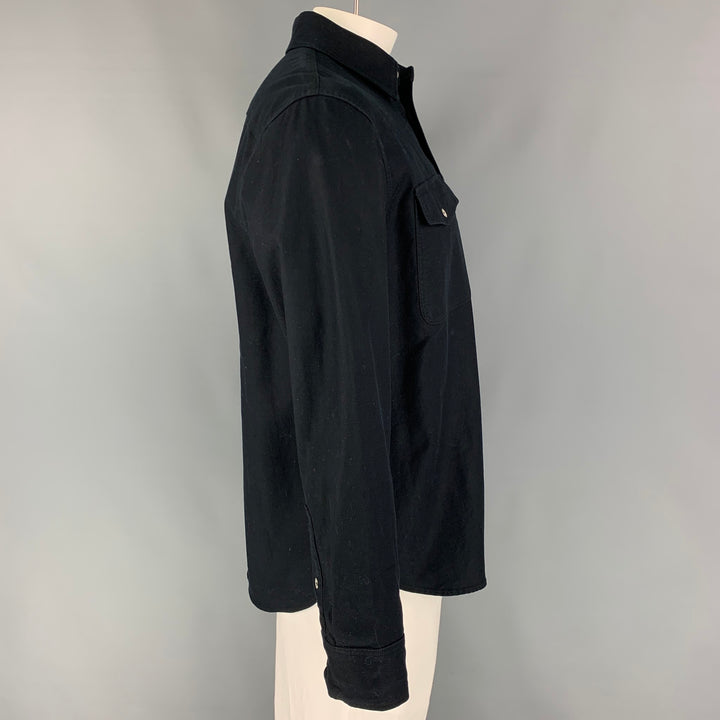 RAG & BONE Size L Black Cotton Button Up Long Sleeve Shirt