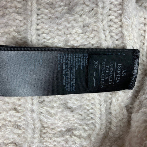 ALLSAINTS Size XS Oatmeal Knit Wool Blend Oversized Fisherman Sweater