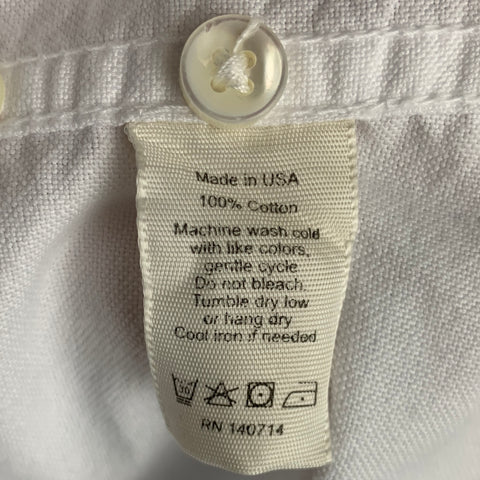 ALEX MILL Size L White Solid Cotton Button Down Long Sleeve Shirt