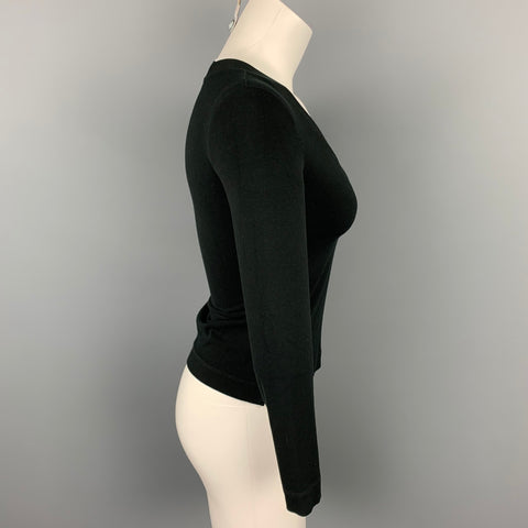 ARMANI COLLEZIONI Taille 4 Pull col en V en polyamide noir