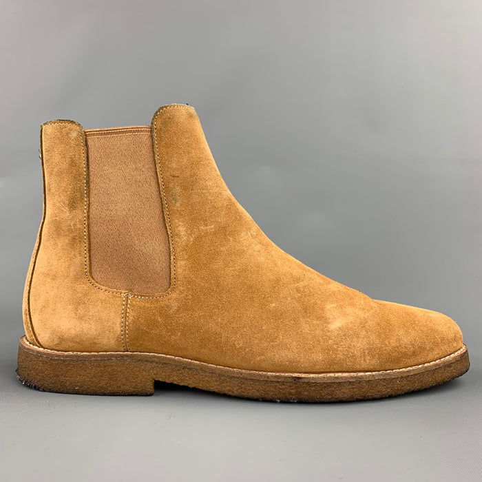 COACH Size 9.5 Camel Suede Chelsea Boots