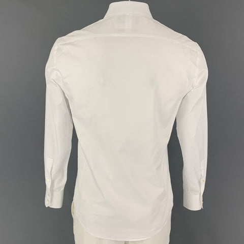 PINK Size M White Cotton Button Down Long Sleeve Shirt