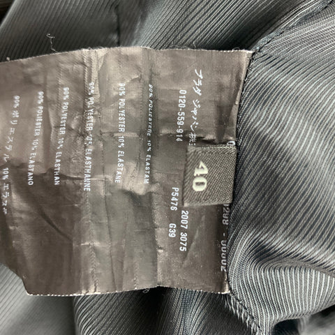 PRADA Talla 4 Chaqueta cruzada de poliéster negro Blazer