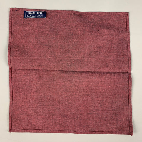 BLADE+BLUE Burgundy Cotton Pocket Square