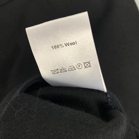 HARRIS WHARF LONDON Size 40 Black Wool Notch Lapel Sport Coat