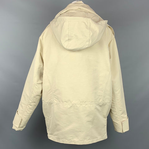 GIVENCHY Spring 2021 Size 4 Beige Cotton / Polyester Zip Detail Windbreaker Jacket