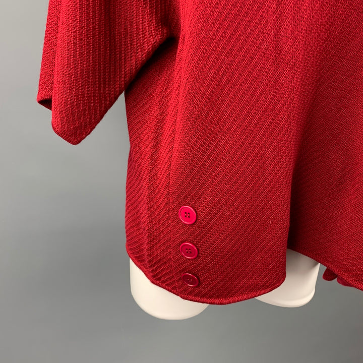 GERARD DAREL Taille M Rouge Tricoté Laine Texturée / Pull Acrylique
