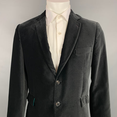 PAUL SMITH Kensington Fit Size 42 Regular Black Velvet Notch Lapel Sport Coat