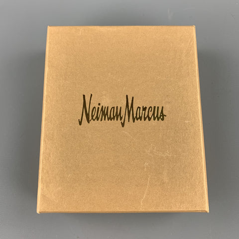 NEIMAN MARCUS Colfax Woven Black Stainless Steel Flask
