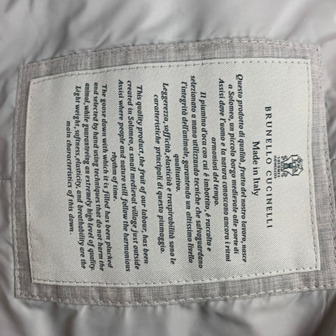 BRUNELLO CUCINELLI SS 20 Size M Beige Linen Quilted Vest