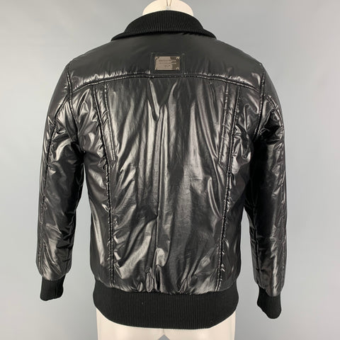 DOLCE & GABBANA Size S Black Cotton Padded Jacket