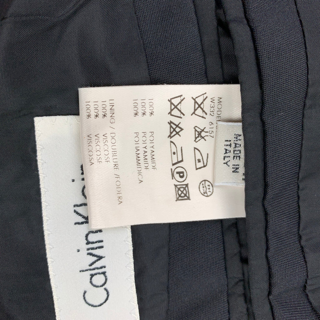 CALVIN KLEIN Size 36 Black Polyamide Hidden Snaps Jacket