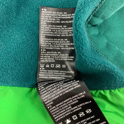 KJUS Size M Green Two Toned Nylon Blend Zip Up Jacket