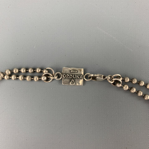 BETH ORDUNA Silver Tone Metal Pearl Layered Necklace