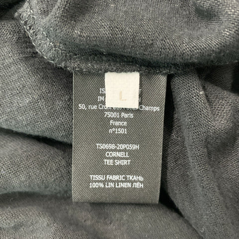 ISABEL MARANT Size L Black Linen Sleeveless T-shirt