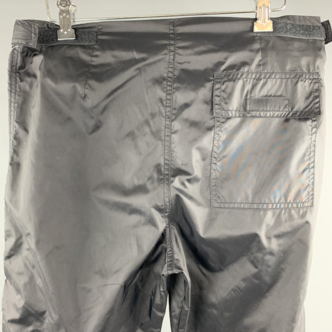 KATHARINE HAMNETT Size 30 Black Solid Nylon Zip Fly Casual Pants