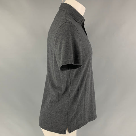 BRUNELLO CUCINELLI Polo de manga corta de algodón liso gris talla M