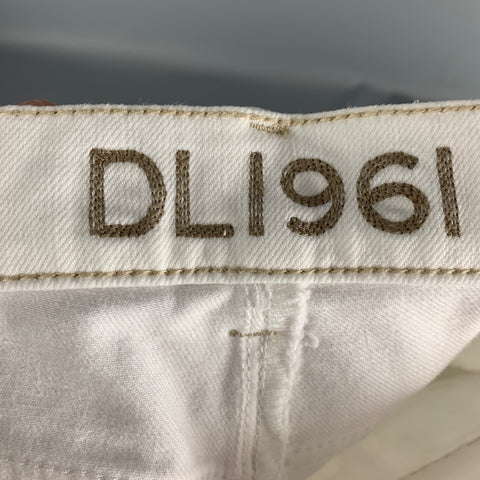 RUSSELL Size 32 Cream Cotton / Polyester Classic Jeans