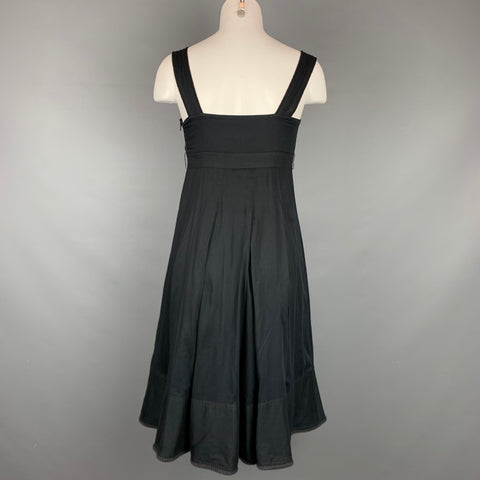 BURBERRY LONDON Taille 4 Robe trapèze en coton plissé noir
