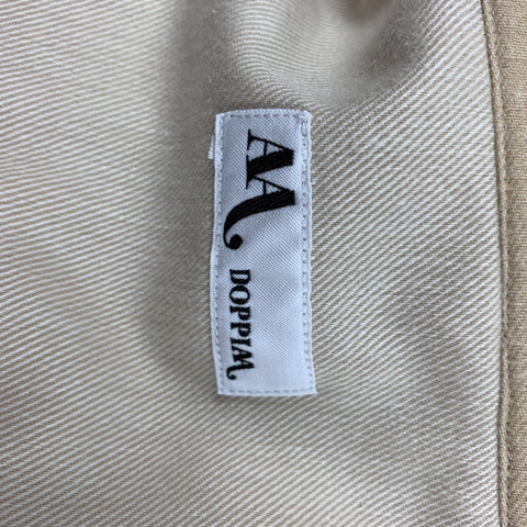 DOPPIAA Size XL Beige Cotton Western Long Sleeve Shirt