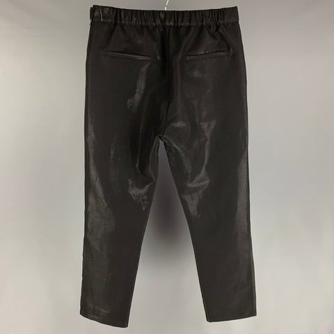 FENDI Size 34 Black Sheer Virgin Wool Polyester Cargo Casual Pants