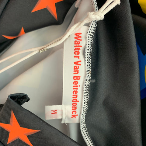 WALTER VAN BEIRENDONCK FW21 Size M Black Graphic Jersey Bike Top