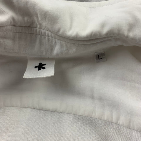 ADAM KIMMEL Size L White Cotton Button Up Long Sleeve Shirt