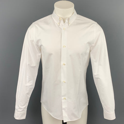 Camisa blanca de manga larga con botones de algodón talla M de APC