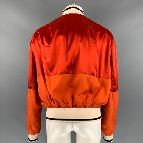 HAIDER ACKERMANN Taille M Veste Bomber Patchwork Orange