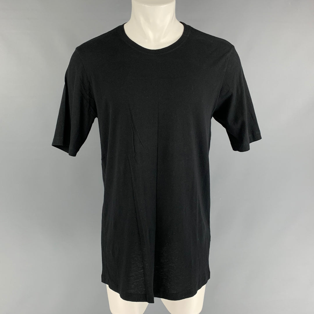 FAITH CONNEXION Size XS Black Solid Cotton Crew-Neck T-shirt