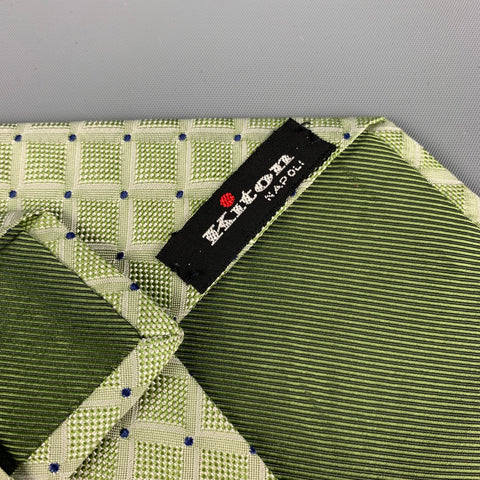 KITON Sage Squares Silk Tie