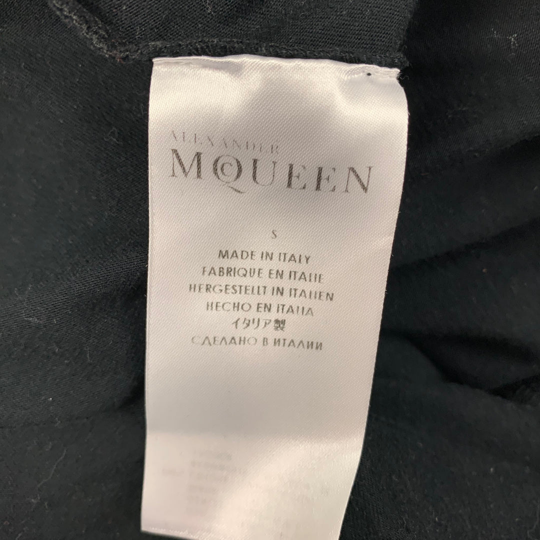 ALEXANDER MCQUEEN Size S Black Gold Skull Cotton Crew-Neck T-shirt