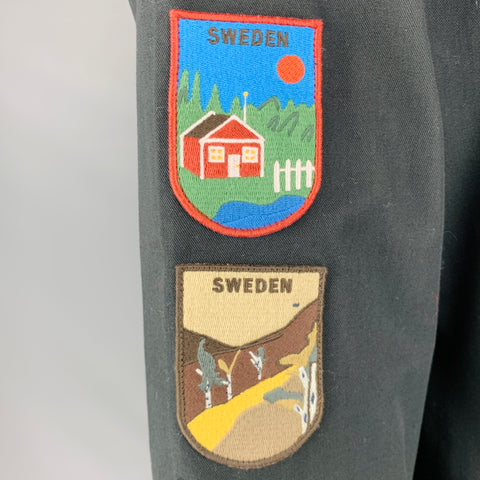 ACNE STUDIOS Size 44 Black Polyester Cotton Patches Jacket