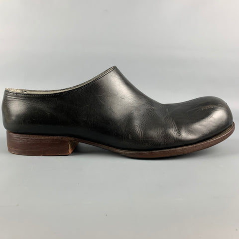 NOT LISTED Black Leather Pull On Loafers