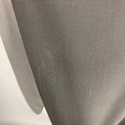 LANVIN Size 36 Black Wool Mohair Notch Lapel Sport Coat