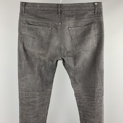 DIOR HOMME Size 32 Black Wash Denim Button Fly Jeans